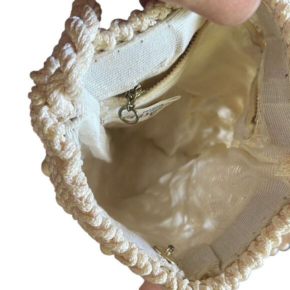 Vintage ADG beaded macrame bag made in Japan - Picture 6 of 7